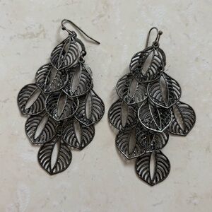 Elegant Silver Leaf Earrings